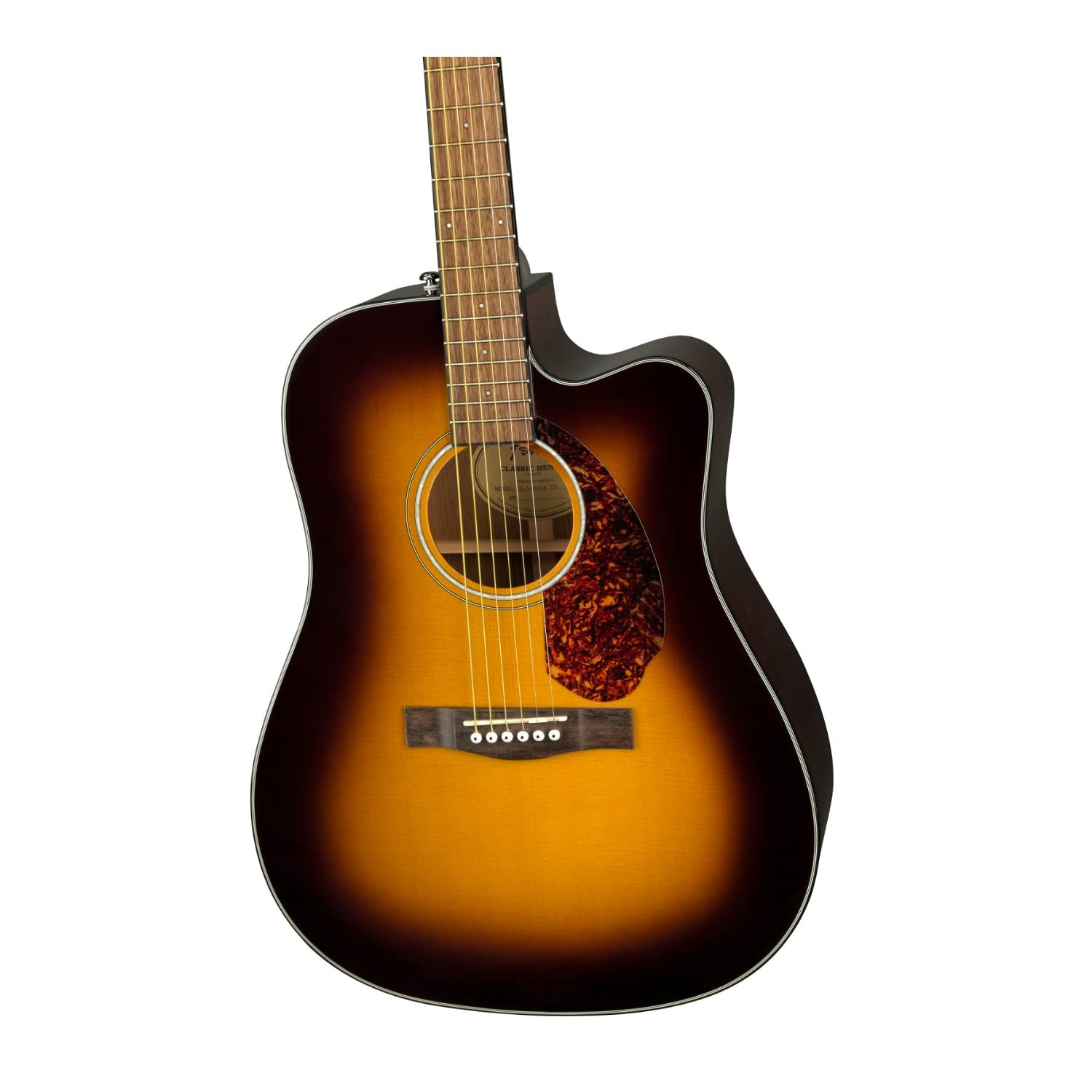 Fender CD-140SCE Dreadnought Cutaway Acoustic Electric Guitar, with 2-Year Warranty, Fishman Pickup and Preamp System, Sunburst,